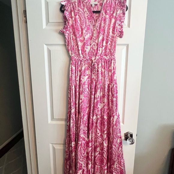 Pinch Dresses & Skirts - Pinch Pink Paisley Tiered Maxi Dress